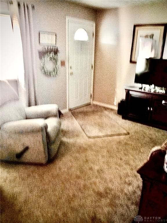 34 William St, West Carrollton, OH 45449 - living room with carpet and baseboards