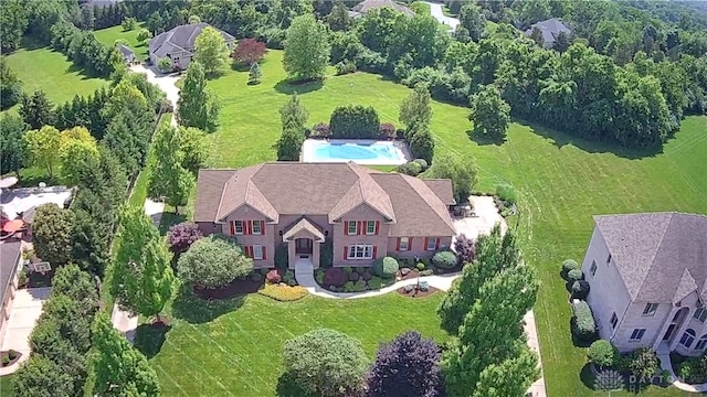 1962 Fountain View Dr, Dayton, OH 45414 - view from above of property featuring a pool area