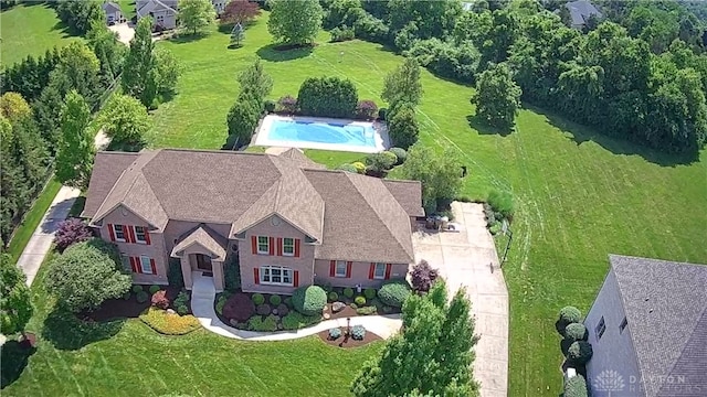 1962 Fountain View Dr, Dayton, OH 45414 - view from above of property featuring a pool area
