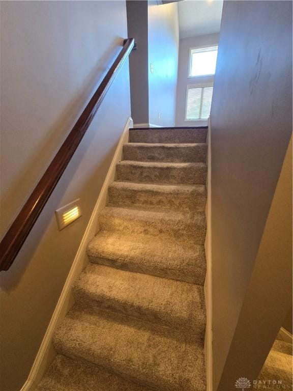 1962 Fountain View Dr, Dayton, OH 45414 - stairs with carpet