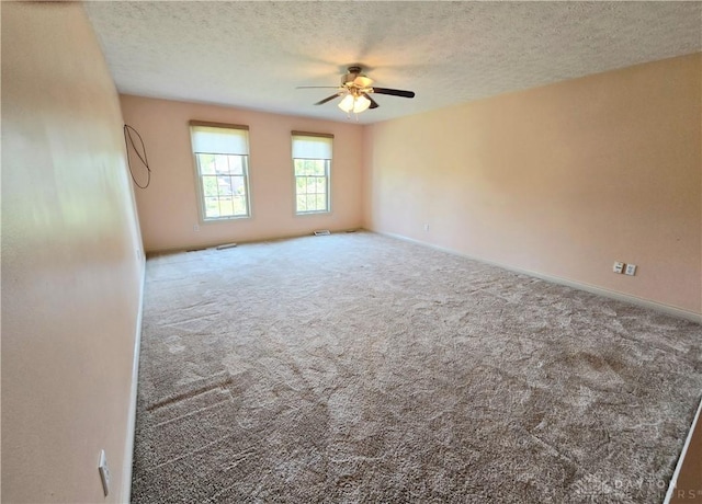 1962 Fountain View Dr, Dayton, OH 45414 - empty room featuring a ceiling fan, a textured ceiling, and carpet