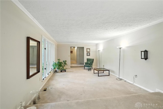 328 Shadywood Dr, Clayton, OH 45415 - unfurnished room with crown molding, carpet floors, and a textured ceiling