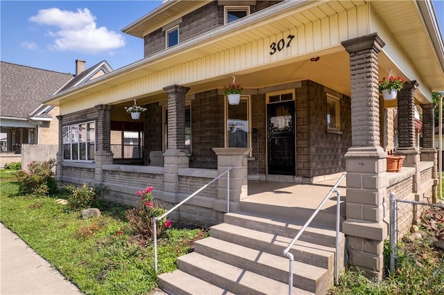 307 E Cherry St, New Paris, OH 45347 - entrance to property featuring a porch