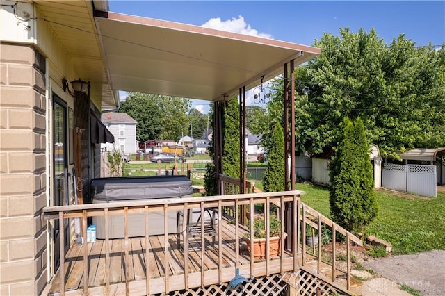 307 E Cherry St, New Paris, OH 45347 - view of deck