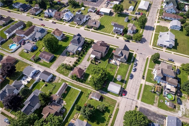 307 E Cherry St, New Paris, OH 45347 - aerial view of property and surrounding area featuring nearby suburban area