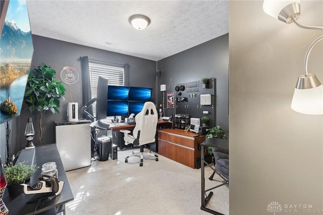 4307 Dobbin Cir, Dayton, OH 45424 - home office featuring a textured ceiling