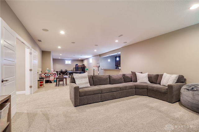 7949 Bending Willow Ct, Clearcreek Twp, OH 45068 - carpeted living area featuring recessed lighting