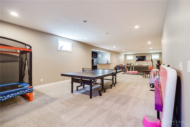 7949 Bending Willow Ct, Clearcreek Twp, OH 45068 - playroom with carpet floors, recessed lighting, and plenty of natural light