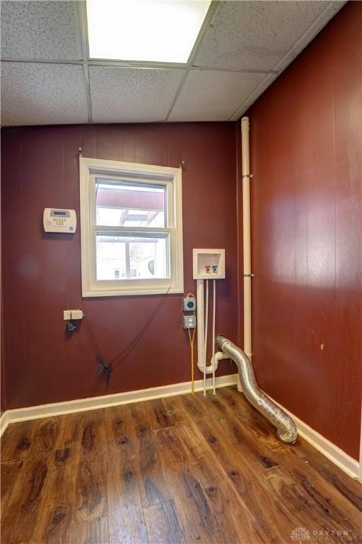 513 S High St, Arcanum, OH 45304 - laundry area featuring washer hookup and wood finished floors