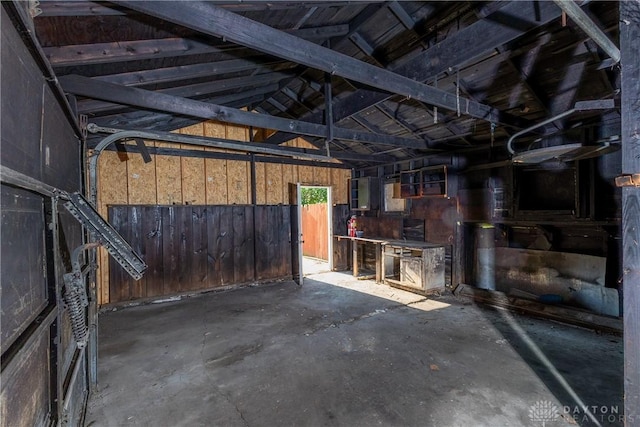 2005 Queen Ave, Middletown, OH 45044 - garage featuring wood walls