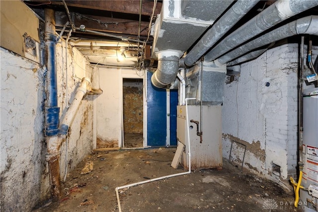 2005 Queen Ave, Middletown, OH 45044 - unfinished basement featuring heating unit and water heater