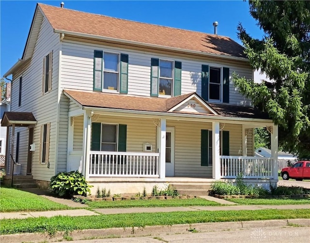 230 S 5th St, Miamisburg, OH 45342 - view of front of property with a porch and roof with shingles