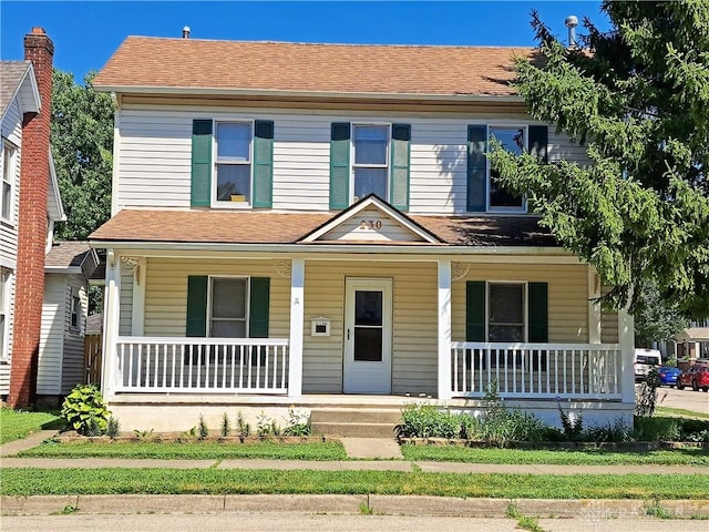 230 S 5th St, Miamisburg, OH 45342 - view of front of property featuring a porch and roof with shingles