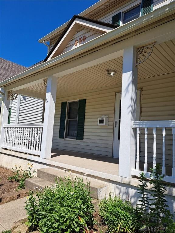 230 S 5th St, Miamisburg, OH 45342 - entrance to property featuring covered porch