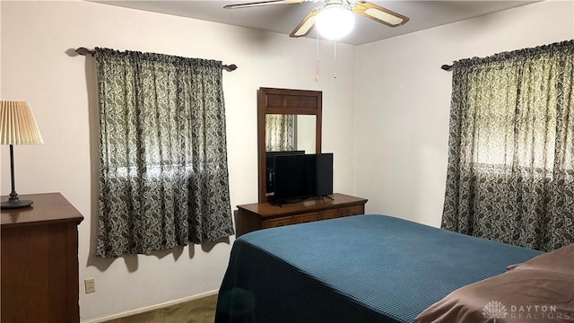 120 W Doris Dr, Fairborn, OH 45324 - carpeted bedroom featuring ceiling fan and baseboards