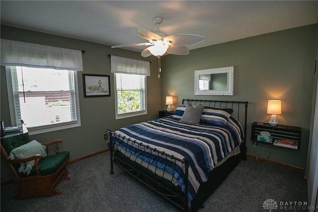 6377 Holloway Dr, Liberty Twp, OH 45044 - carpeted bedroom with baseboards and ceiling fan