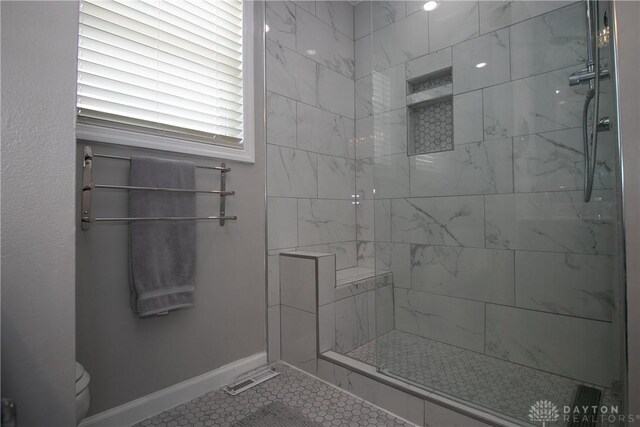 6377 Holloway Dr, Liberty Twp, OH 45044 - full bath with a tile shower and tile patterned flooring