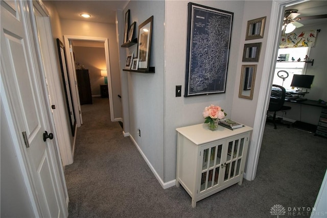 6377 Holloway Dr, Liberty Twp, OH 45044 - hallway featuring carpet flooring and a desk