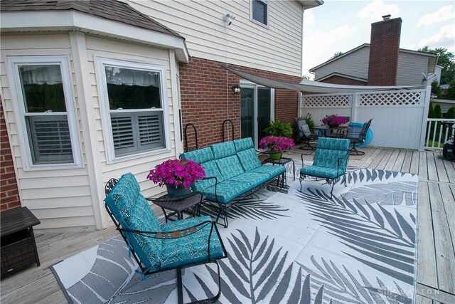 6377 Holloway Dr, Liberty Twp, OH 45044 - wooden terrace featuring an outdoor hangout area