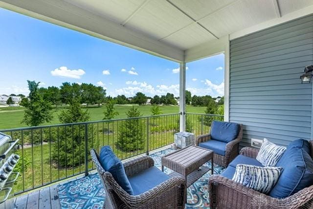 4374 Fairway Ln, Lebanon, OH 45036 - wooden terrace featuring outdoor lounge area