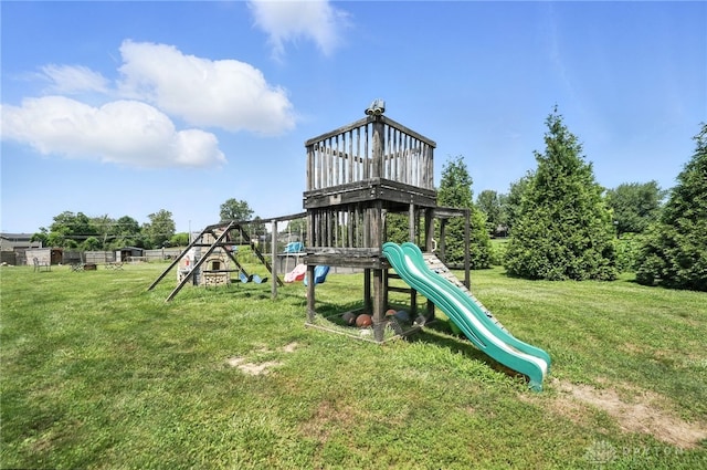 204 Ivy Creek Cv, Jamestown Vlg, OH 45335 - view of playground featuring a yard