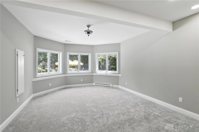6885 Willow Creek Run, Liberty Twp, OH 45044 - carpeted empty room with a baseboard heating unit and plenty of natural light