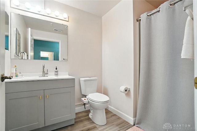 226 Mcdaniel St Unit 160, Dayton, OH 45405 - bathroom with vanity, wood finished floors, and a shower with shower curtain