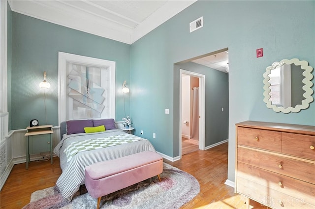 226 Mcdaniel St Unit 160, Dayton, OH 45405 - bedroom with wood finished floors and vaulted ceiling