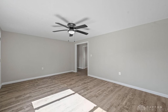 9351 Marcella Dr, Franklin, OH 45005 - empty room featuring wood finished floors and ceiling fan