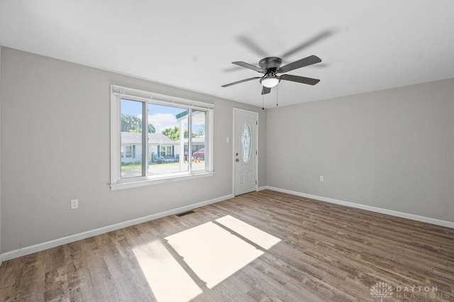 9351 Marcella Dr, Franklin, OH 45005 - unfurnished room with wood finished floors and a ceiling fan