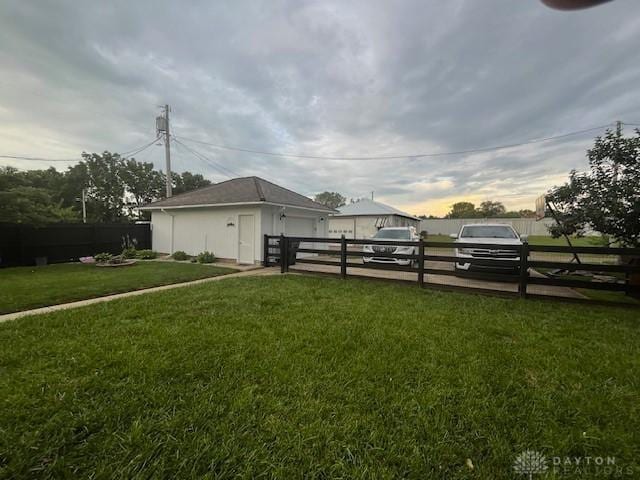 63 N Main St, West Alexandria, OH 45381 - view of yard featuring an outbuilding and a garage