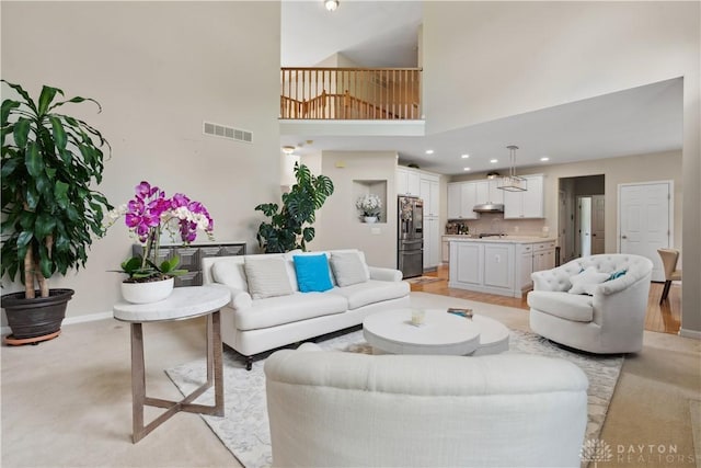 5535 Longhunter Chase Dr, Liberty Twp, OH 45044 - living area featuring a high ceiling