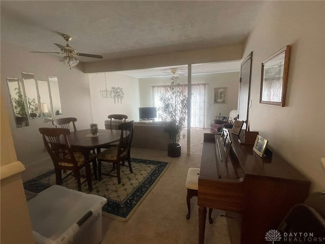 4512 Bonita Dr Unit 118, Middletown, OH 45044 - dining room with a ceiling fan and carpet flooring