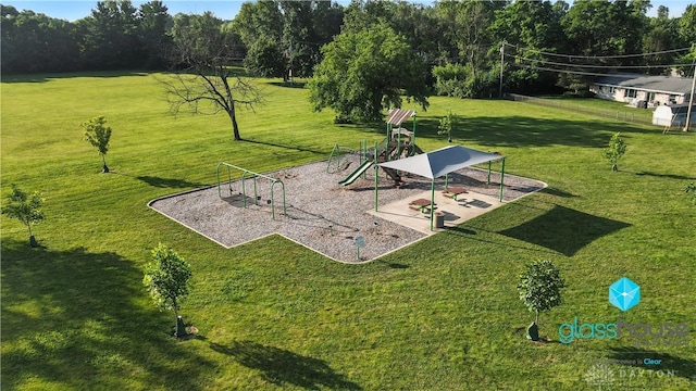 1937 Wilene Dr, Beavercreek, OH 45432 - view of green lawn featuring a playground