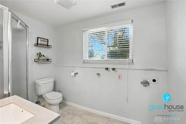 1937 Wilene Dr, Beavercreek, OH 45432 - full bath featuring vanity, a shower with door, and tile patterned flooring