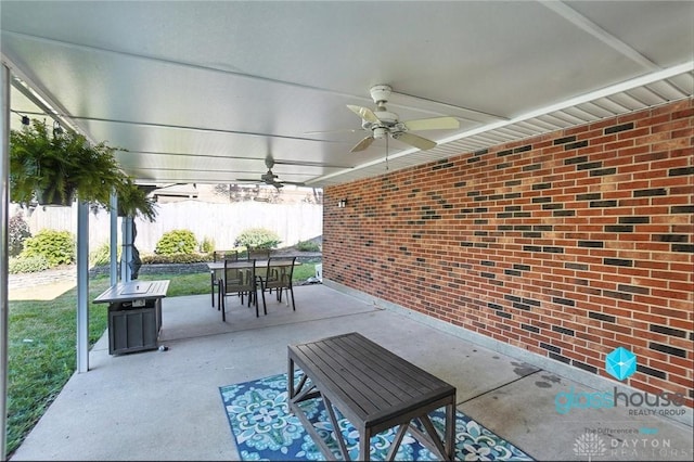 1937 Wilene Dr, Beavercreek, OH 45432 - view of patio / terrace with outdoor dining area and ceiling fan