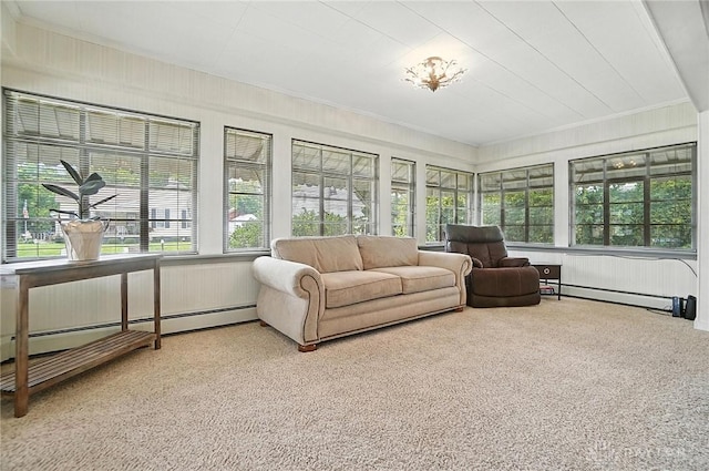 1551 W Main St, New Lebanon, OH 45345 - sunroom / solarium with carpet and a baseboard heating unit