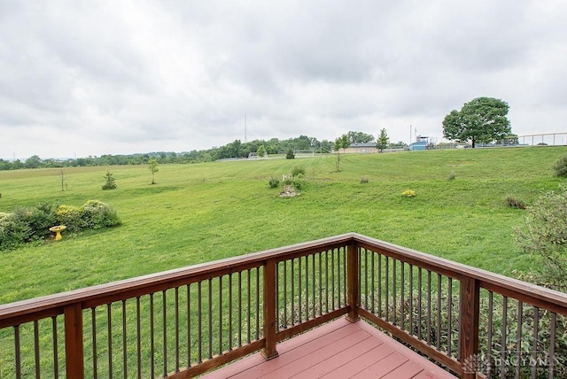 557 W N Bend Rd, Springfield Twp, OH 45224 - deck with a rural view and a yard