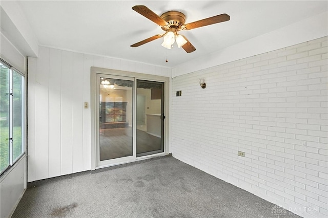 2184 Broadbent Way, Dayton, OH 45440 - unfurnished sunroom with a ceiling fan
