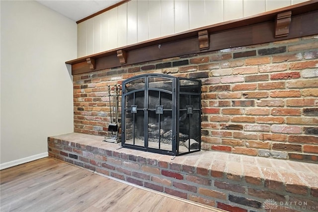 2184 Broadbent Way, Dayton, OH 45440 - detailed view of wood finished floors and a wood stove