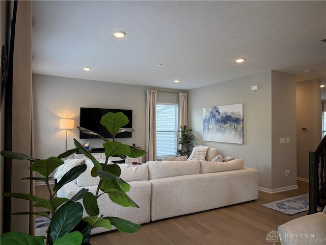 11916 Abbeytown Dr, Colerain Twp, OH 45251 - living room with wood finished floors and recessed lighting