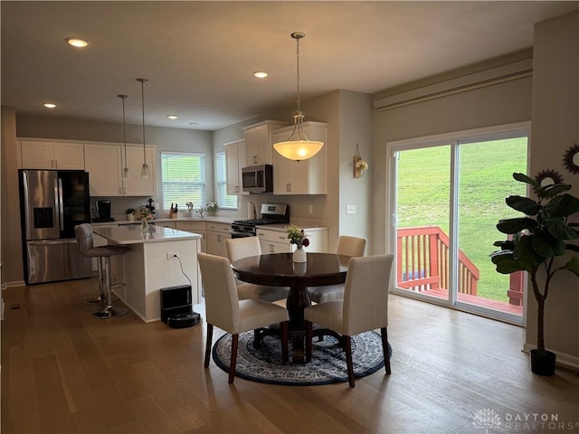 11916 Abbeytown Dr, Colerain Twp, OH 45251 - dining area featuring wood finished floors and recessed lighting