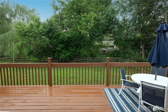 947 Stone Ridge Ln, Lebanon, OH 45036 - deck featuring a fenced backyard and outdoor dining space