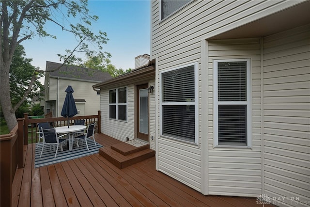 947 Stone Ridge Ln, Lebanon, OH 45036 - wooden deck featuring outdoor dining area