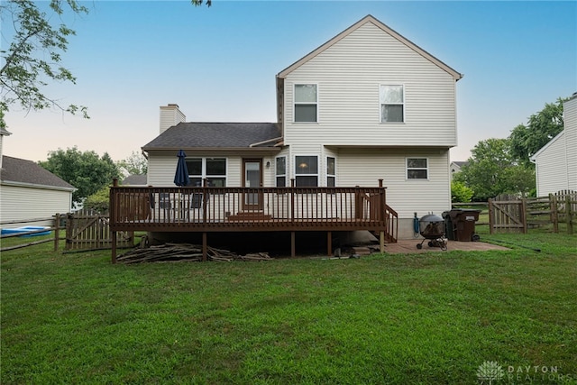 947 Stone Ridge Ln, Lebanon, OH 45036 - rear view of property with a gate, a deck, and a fenced backyard