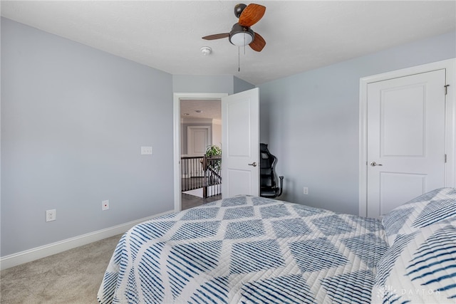 9282 Maple Brook St, Clearcreek Twp, OH 45458 - bedroom featuring light carpet and ceiling fan