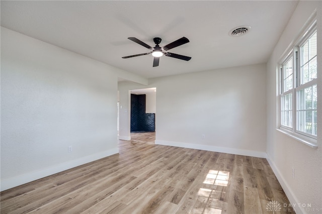 3183 Myers Tillman Rd, Arcanum, OH 45304 - empty room featuring light wood-type flooring and ceiling fan