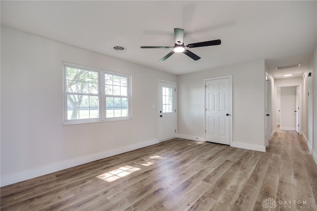 3183 Myers Tillman Rd, Arcanum, OH 45304 - spare room with light wood-style floors and ceiling fan