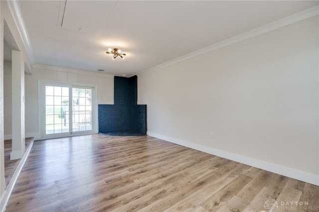 3183 Myers Tillman Rd, Arcanum, OH 45304 - unfurnished room with ornamental molding and light wood finished floors