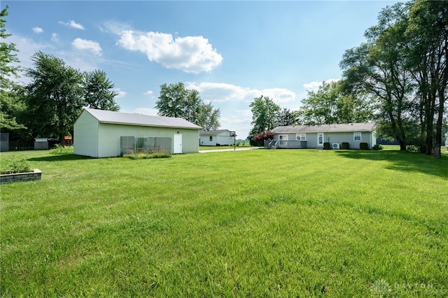 3183 Myers Tillman Rd, Arcanum, OH 45304 - view of grassy yard featuring an outbuilding and a pole building